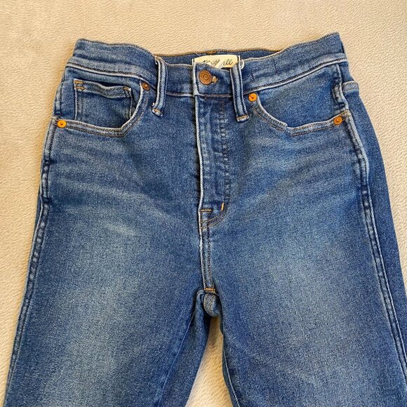 Madewell Womens  Jeans Size 26 10" High-Rise Skinny Blue Cotton Blend Denim - Picture 10 of 16